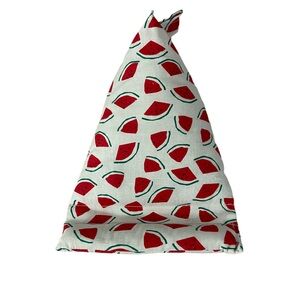 Cell Phone Pillow Stand Watermelon Fabric White Red Green Handmade Holder
